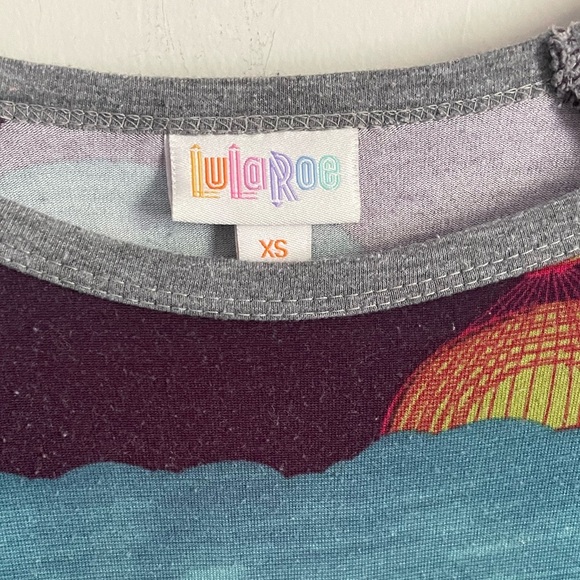 Lularoe Hot Air Balloon Randy Baseball Tee - Picture 3 of 8